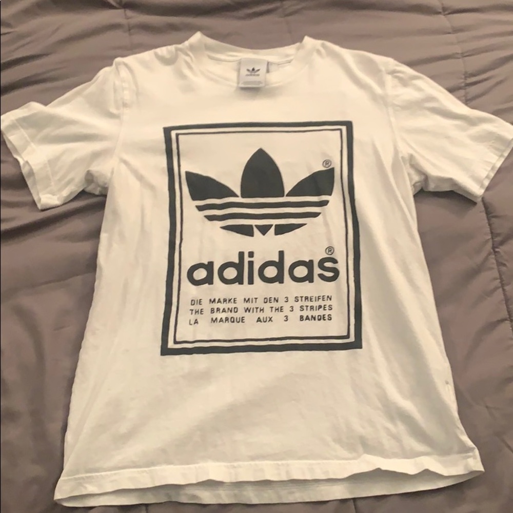Adidas Black & White Trefoil Logo Shirt